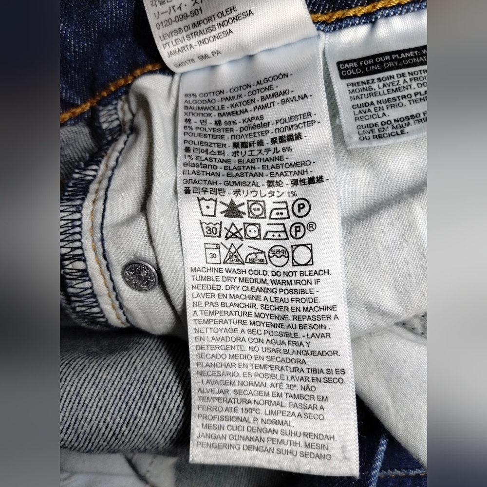 Levi's Dark Blue Ankle Jeans - Picture 12 of 12